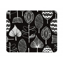 Black and White Leaves Elegant Computer Mouse Pad