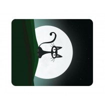 Black Cat and Moon Mouse Mat Pad - 22*27 cm