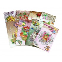 Set of 8 Christmas Cards Merry Christmas Greeting Cards Collection