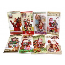 Merry Christmas Cards Pack of 8 Gift Cards Set