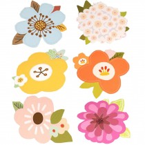 Lovely Flowers Greeting Cards Set with Envelopes 6 PCS
