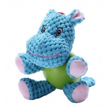 Cute Hippo Design Dogs Chew Play Toys