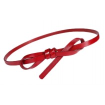 Red Simple Design Skinny Belt Chain Waistband