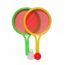 A Set of Two Colors Badminton Rackets for Kids Over 2 Years