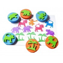 Set of 6 Animals Kids Painting Supply Stamper Educational Toy