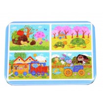 4 Pieces Baby Puzzle Useful Kids Early Learning Jigsaw