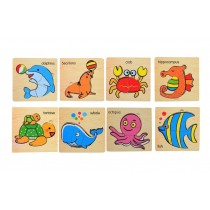 [Sea Animal] 8 Pieces Baby Early Learning Puzzle Simple Home Jigsaw