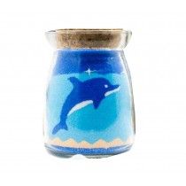[Cute Dolphin] Blue Sand Picture in Bottle Gift