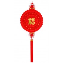 Handmade Ornaments Red Chinese Knots Tassels - Fu