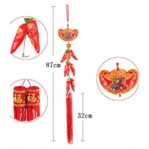 Chinese New Year Decoration Supplies Fuk Bag & Pepper String Pendant