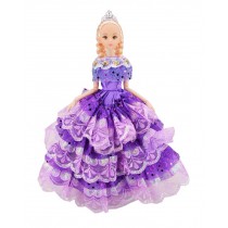 Great Present for Girls/ Doll Collector Princess Dolls in Purple Gowns