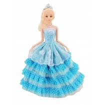 Girls Play House Toys Princess Dolls in Crown and Necklace
