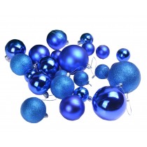 Christmas Hanging Ornaments Christmas Tree Balls Assorted Sizes Ball Set Blue