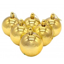 6CM Bright Golden Christmas Hanging Ornaments Christmas Tree Balls Set