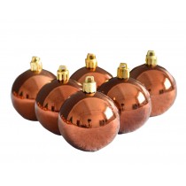 Bright Coffee Christmas Hanging Ornaments Christmas Tree Balls Set 6CM