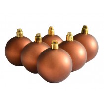 Matte Coffee Christmas Hanging Ornaments Christmas Tree Balls Set 6CM