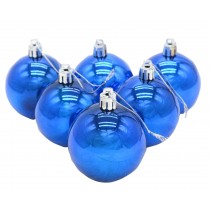 6CM Christmas Tree Balls Christmas Hanging Ornaments 12 PC Bright Blue