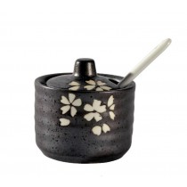 Japanese Style Ceramics Spice Jar Salt Seasoning Jar Home Resturant Jar A10