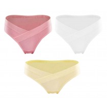 Set Of 3 Cotton U Shape Low-slung No Trace Maternity Underwear, XXL