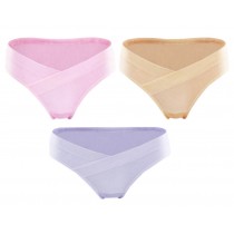 Set Of 3 Cotton No Trace U Shape Low-slung Maternity Underwear, XXL