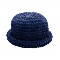 Cute Toddler Hats Straw Summer Sun Hat Girls Boonie Hat Kids Bowler Hat Blue