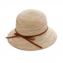 Straw Wide-Brimmed Girls Summer Broadbrim Sun Hat Kids Travel Beach Hat Khaki