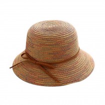 Straw Wide-Brimmed Girls Summer Broadbrim Sun Hat Kids Travel Beach Hat Brown