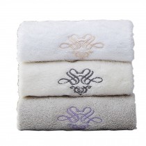 Set of 3 Cotton Bath Towels Spa/Hotel/Sports Towel Washcloth White,Beige,Gray