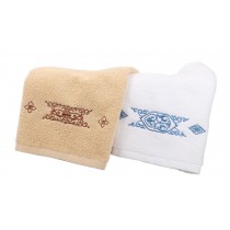Set of 2 Fountain Embroidery Cotton Bath Towels Spa/Hotel/Sports Towel Washcloth