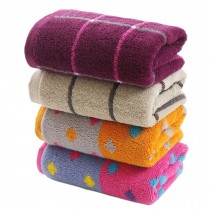 Set of 4 European Hand Cotton Bath Towels Washcloth Family Towels Set 75*34cm