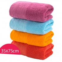 Set of 4 Satin Carved Bath Towels Washcloth Family Towels Set 75*34cm Hand Towel