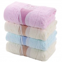 Set of 4 Leaves Bath Towels Washcloth Family Towels Set 72*33cm Face/Hand Towel