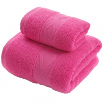 Geometric Pattern Bath Towels Set Washcloth 1,Bath and 1 Hand/Face Towel Rose