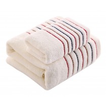 Cotton Bath Towels Washcloth Spa/Hotel/Sports 1 Bath and 1 Hand/Face Towel,White