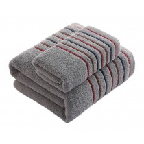 Cotton Bath Towels Washcloth Spa/Hotel/Sports 1 Bath and 1 Hand/Face Towel,Gray