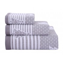 3 Pcs Christmas Tree Towels Cotton Family Towels Washcloth Hand/Face Towel Gray