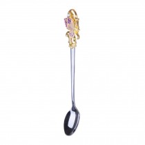 Enamel Spoon Long Handle Creative Stainless Steel Cute Coffee Spoons Butterfly A