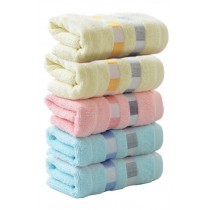 Set of 5 Square Towels Spa/Hotel/Sports Towel Washcloth Pink Blue Yellow
