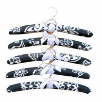 Set Of 5 Pastoral High-grade Printed Cotton Cloth Lace Hangers Affectionate Dark