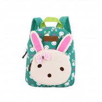 Cute Rabbit Kids School Bag Toddler Backpack Canvas Travel Backpacks Purse Green