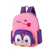 Cute Pink Penguin School Bag Toddler Backpack Kids Travel Canvas Backpacks Purse