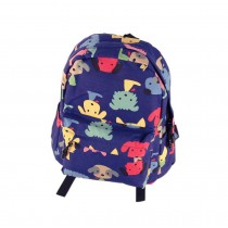 Cute DarkBlue Puppy School Bag Children's Backpack Travel Canvas Backpacks Purse