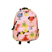 Cute Pink Puppy School Bag Children's Backpack Travel Canvas Backpacks Purse Dog