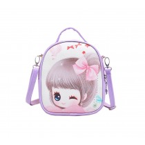 Children School Bag Cute Travel Shoulder Bag Kid Backpack Purses Purple Princess