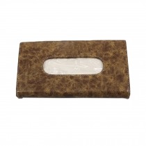 Luxury PU Car Visor Tissue Case Tissue Holder (23*13*4CM, Brown)