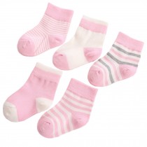 5 Pairs of Cozy Soft Kids Products Comfortable Wear Durable Cotton Socks, 2-3 years