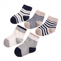 Comfortable Wear Durable Cotton Socks Heartwarming Baby Gifts 5 Pairs of Soft Socks