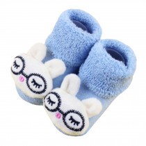 2 Pairs of Cozy Designer Unisex-Baby Cotton Socks Baby Gifts , Glasses rabbit