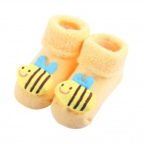 2 Pairs of Cozy Designer Unisex-Baby Cotton Socks Baby Gifts , Bee