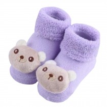 2 Pairs of Cozy Designer Unisex-Baby Cotton Socks Baby Gifts ,  bear